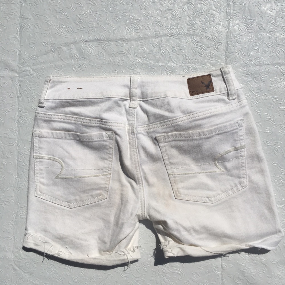 American Eagle White Jean Shorts